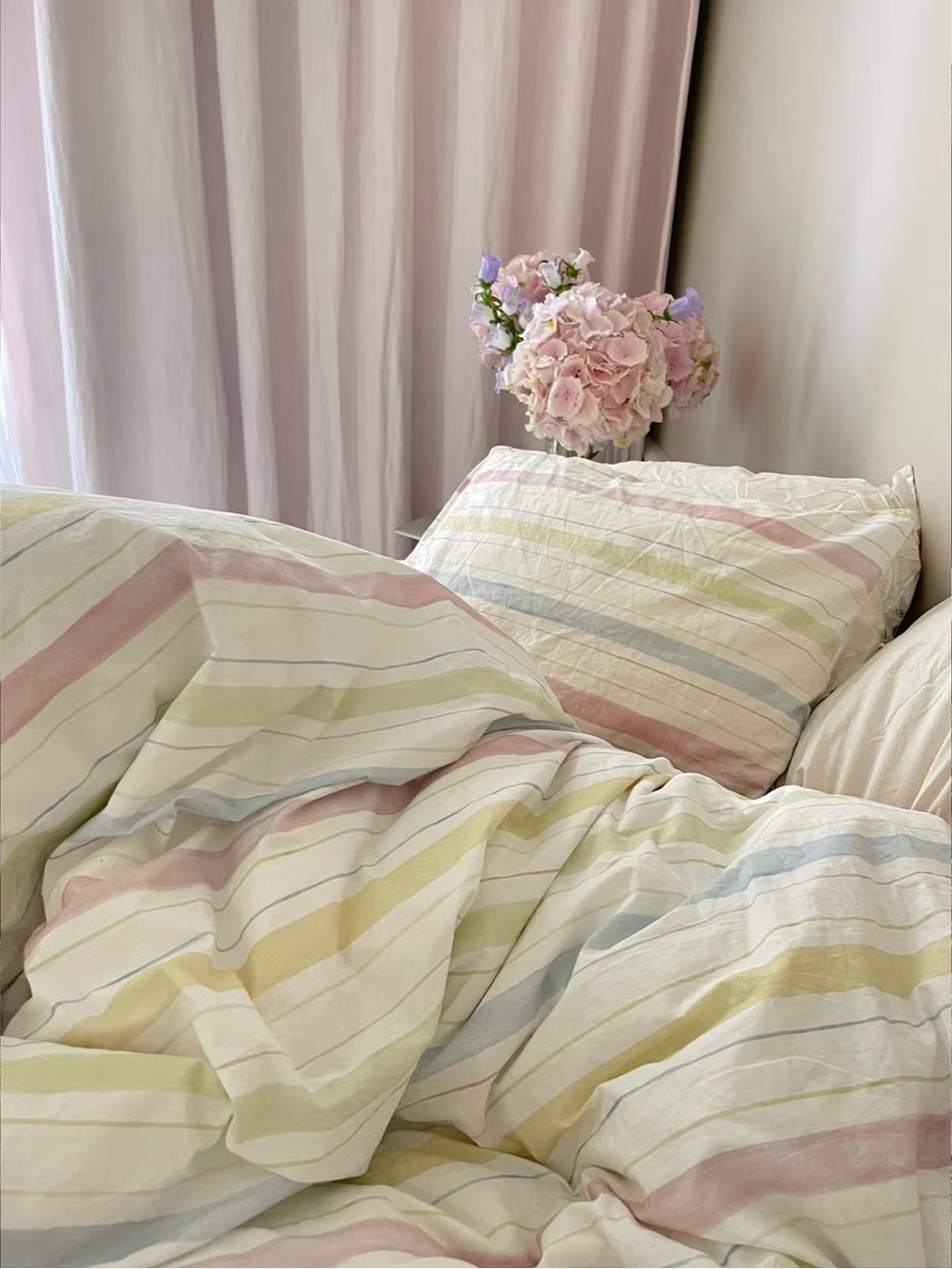 Djerf Avenue Duvet Cover Summer Rainbow 78.7"x78.7" double/full organic NWOT